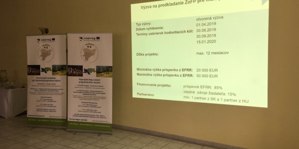 Prezentácia FMP na stretnutí Združenia miest a obcí Údolia Bodvy - 11.04.2019